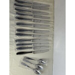 Mikasa Hamilton 18/10 Stainless Steel Flatware Lot 15 Pc Knives Spoons Vietnam